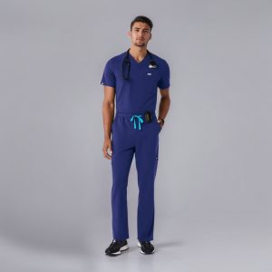Modern Scrub Set with Multi-Pocket Top and Jogger Pants - Image 13