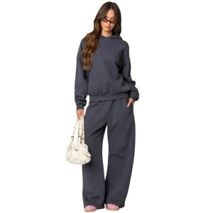 Comfy And Cozy Bow Printed Outfit Set - Image 3
