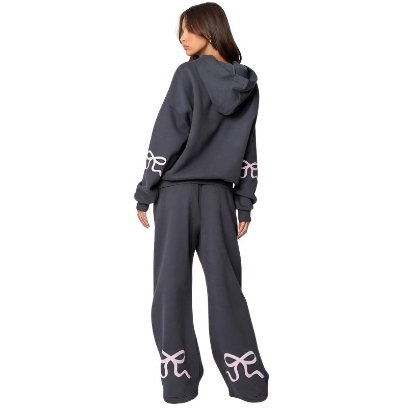 Comfy And Cozy Bow Printed Outfit Set - Image 5