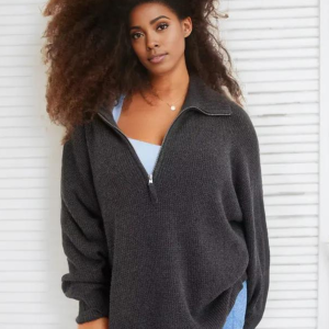 Cozy Half Zip Waffle Weave Sweater Set - Image 6
