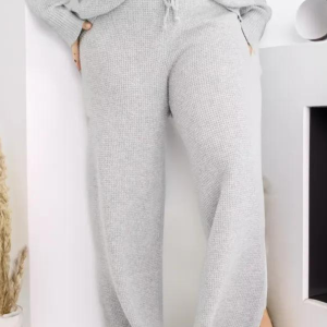 Cozy Half Zip Waffle Weave Sweater Set - Image 10