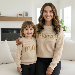 Mama and Mini Soft Cotton And Knit Sweater Set - Image 2