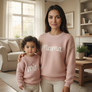 Mama and Mini Soft Cotton And Knit Sweater Set - Image 3
