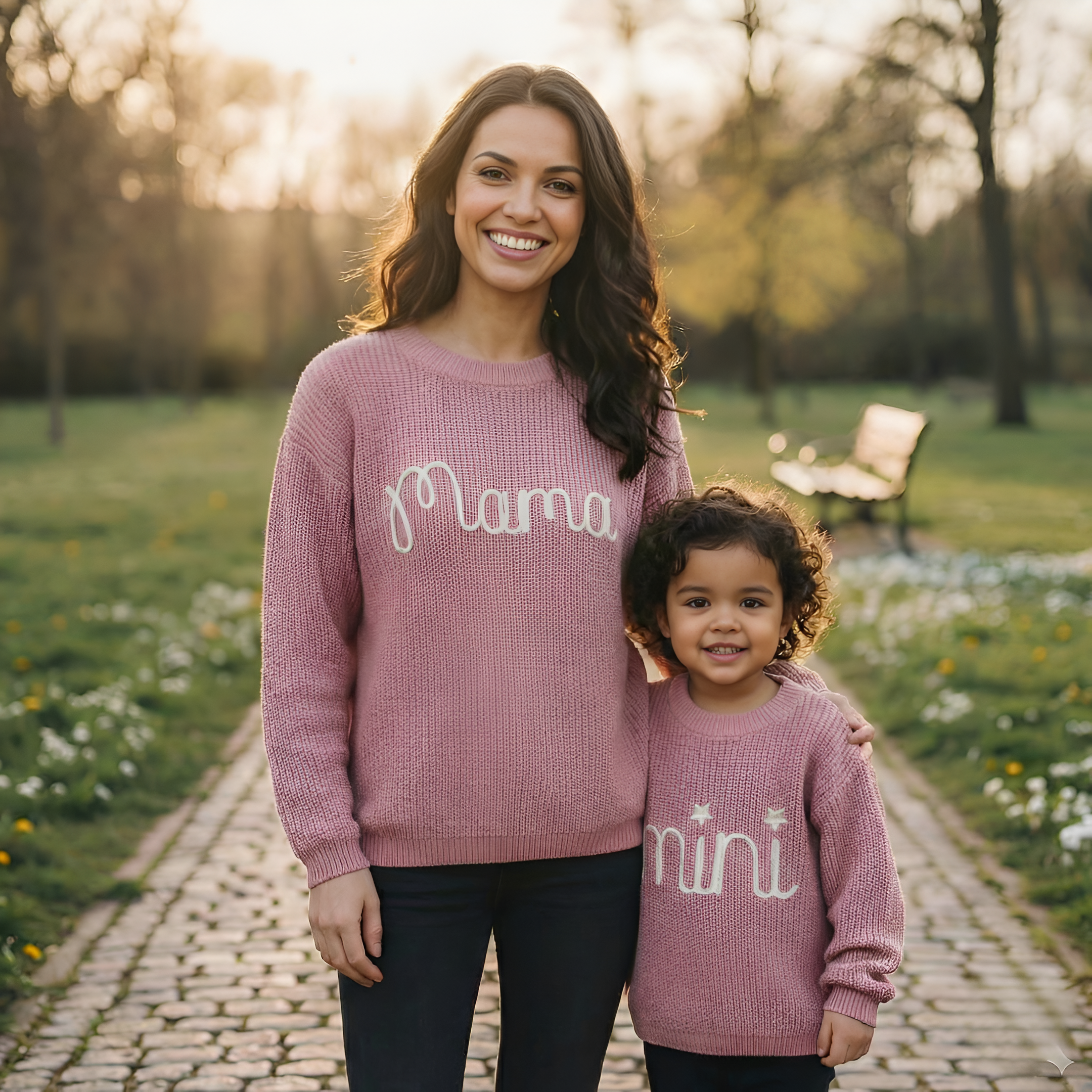 Mama and Mini Soft Cotton And Knit Sweater Set - Image 1