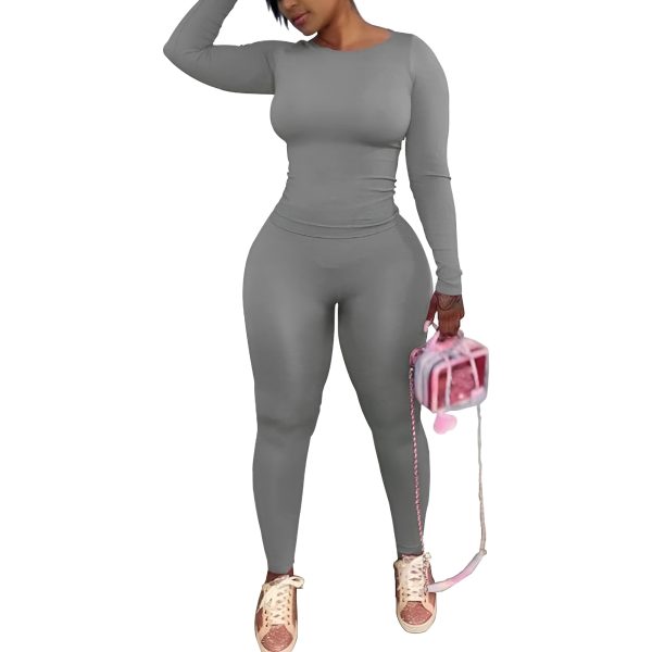 Two Piece Track Suits For Women With Long Sleeve Workout Top And Pants