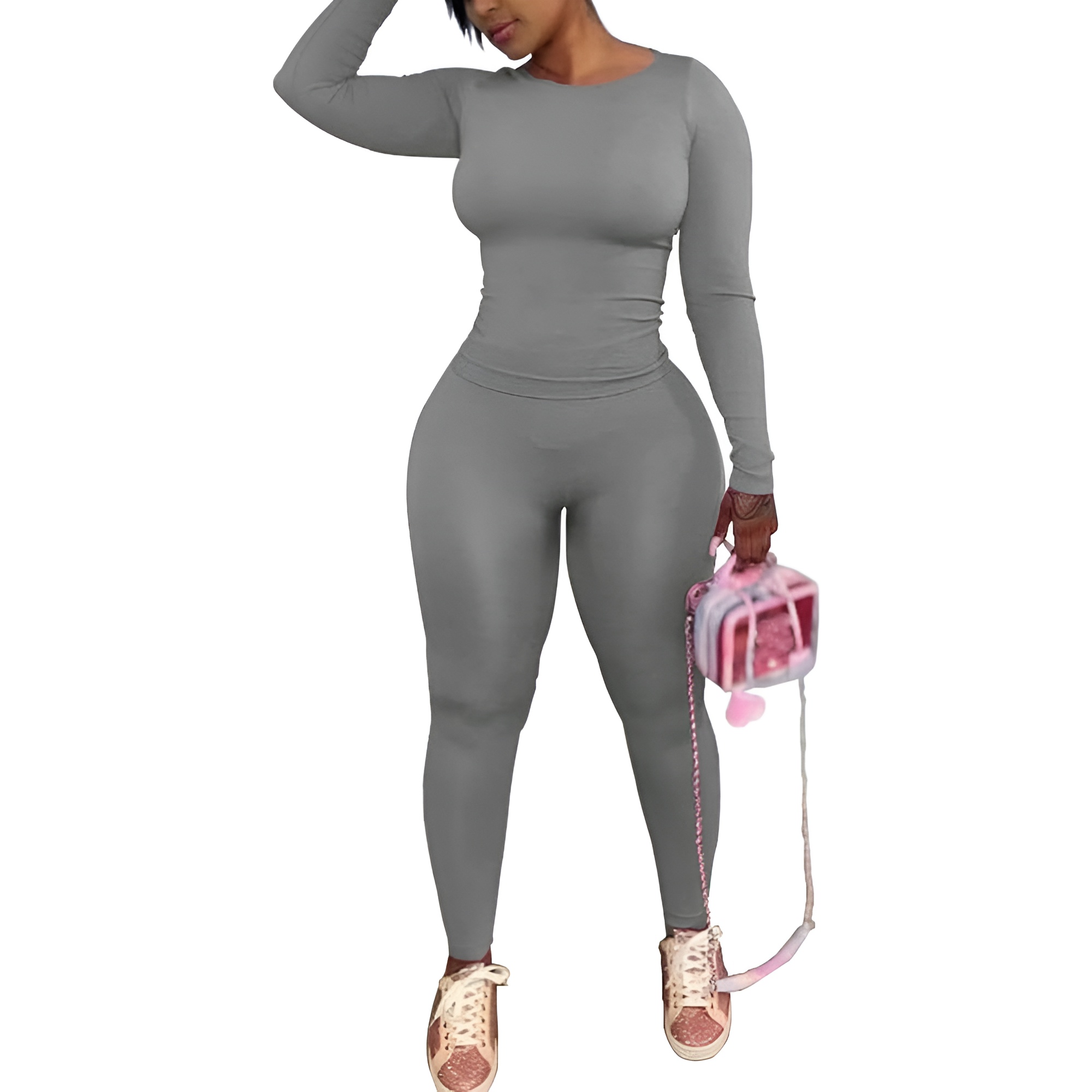 Two Piece Track Suits For Women With Long Sleeve Workout Top And Pants - Image 6