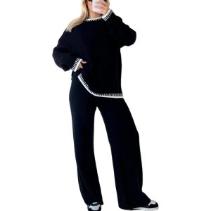 Knitted Long Sleeve Top And Trouser Coord Set - Image 3