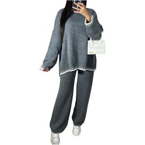 Knitted Long Sleeve Top And Trouser Coord Set - Image 6
