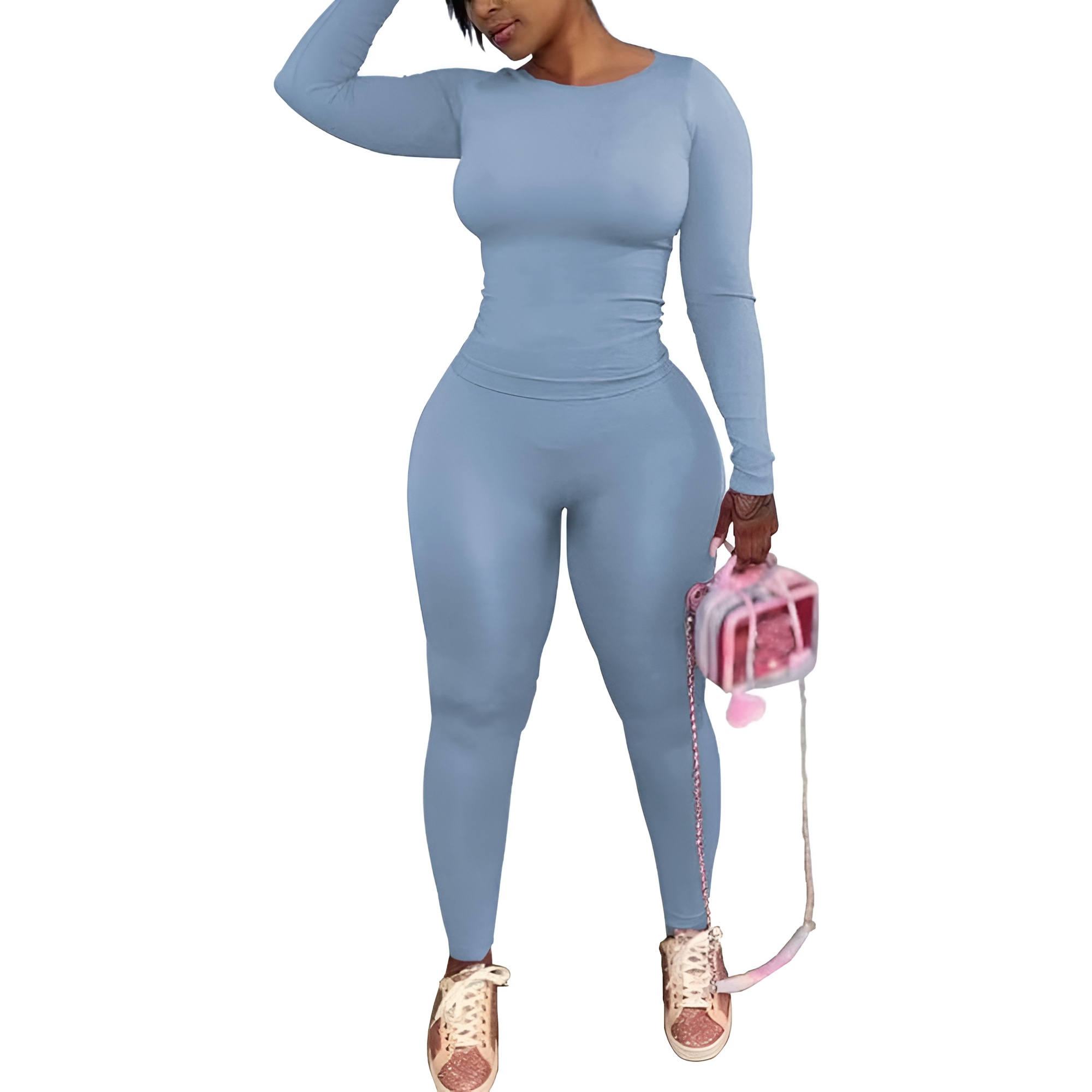 Two Piece Track Suits For Women With Long Sleeve Workout Top And Pants - Image 8