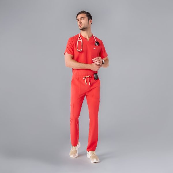 Modern Scrub Set with Multi-Pocket Top and Jogger Pants