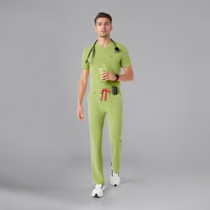 Modern Scrub Set with Multi-Pocket Top and Jogger Pants - Image 6