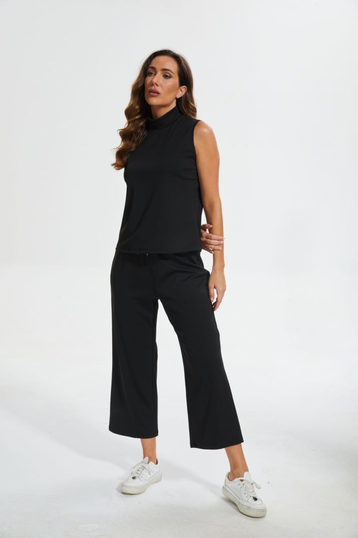 Cropped Wide Leg Pant Set - Image 10