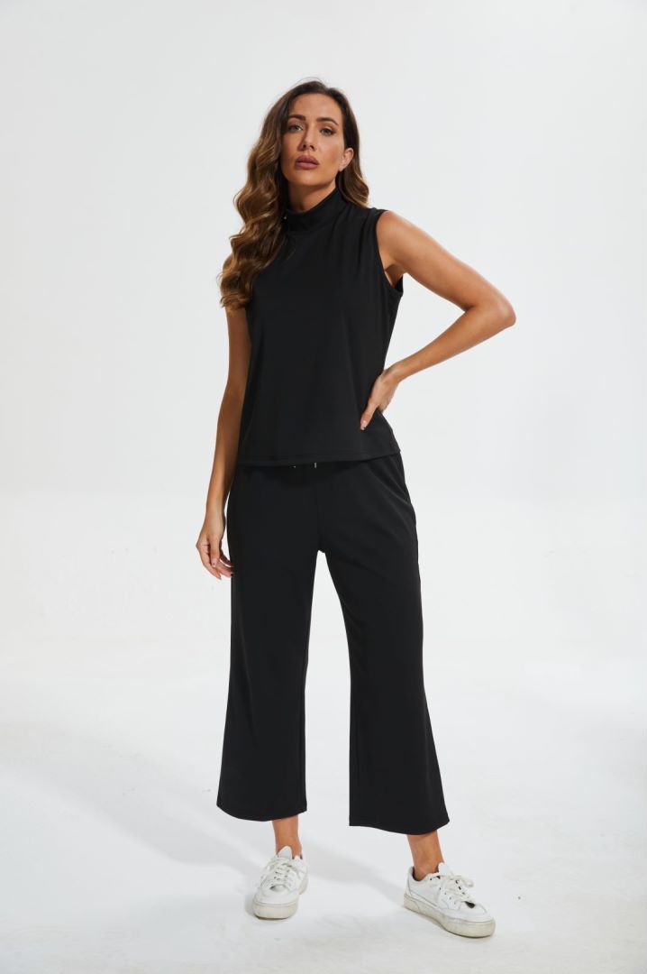 Cropped Wide Leg Pant Set - Image 1