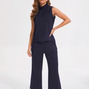 Cropped Wide Leg Pant Set - Image 11