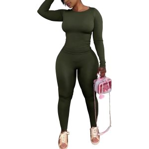 Two Piece Track Suits For Women With Long Sleeve Workout Top And Pants - Image 12