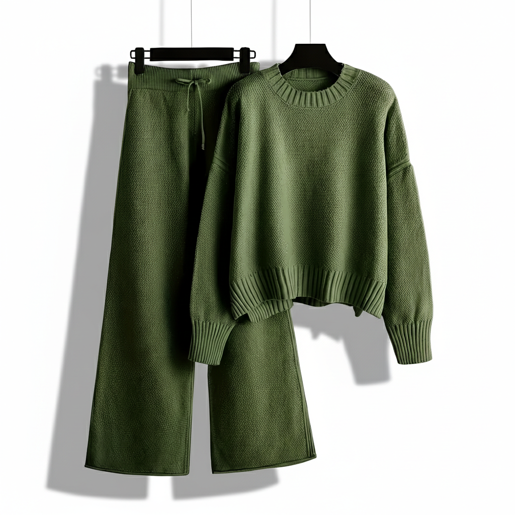 Fashionable Knitted Two Piece Set For Women - Image 5