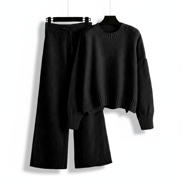 Fashionable Knitted Two Piece Set For Women