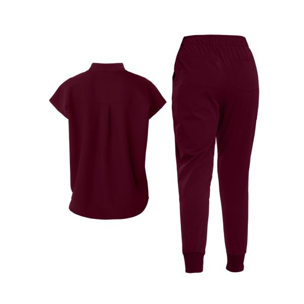 Mandarin Collared Tunic And Pants Scrub Set