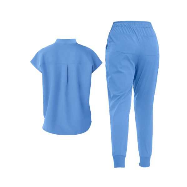 Mandarin Collared Tunic And Pants Scrub Set