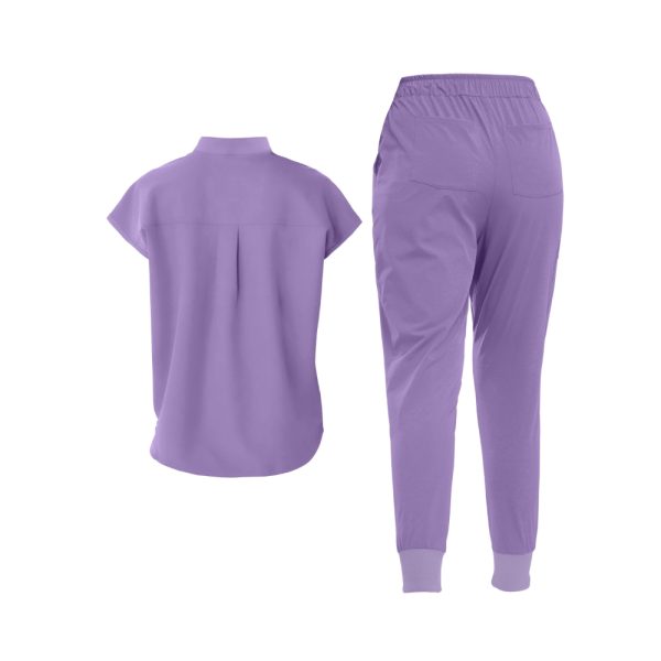 Mandarin Collared Tunic And Pants Scrub Set