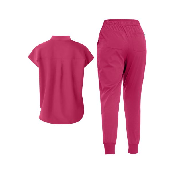 Mandarin Collared Tunic And Pants Scrub Set