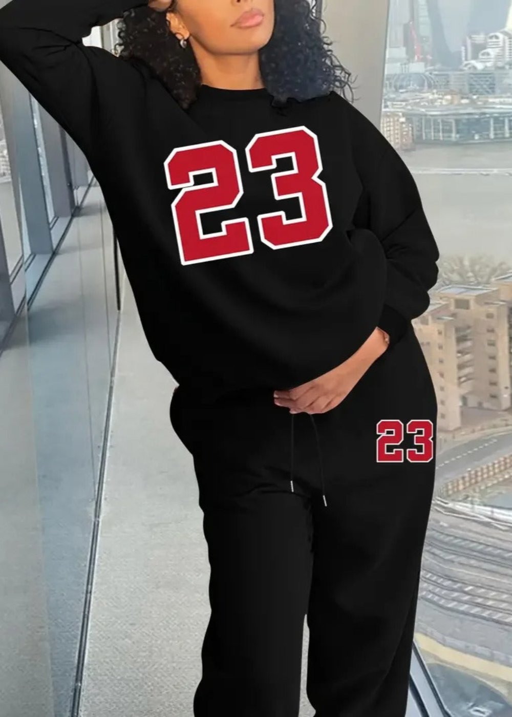 Two Piece Top And Jogger Pants Set - Image 2