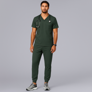 Comfortable Scrub Set For Men With Three Pocket Top And Jogger Pants - Image 12
