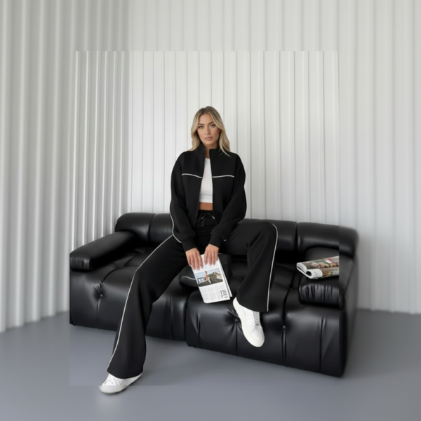 Zip Up Oversized Jogger Tracksuit Set