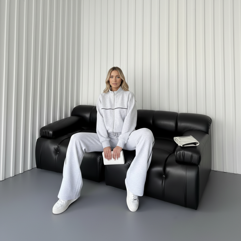 Zip Up Oversized Jogger Tracksuit Set - Image 10