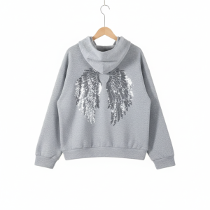 Sequin Graphic Angel Hoodie And Pants Set - Image 2