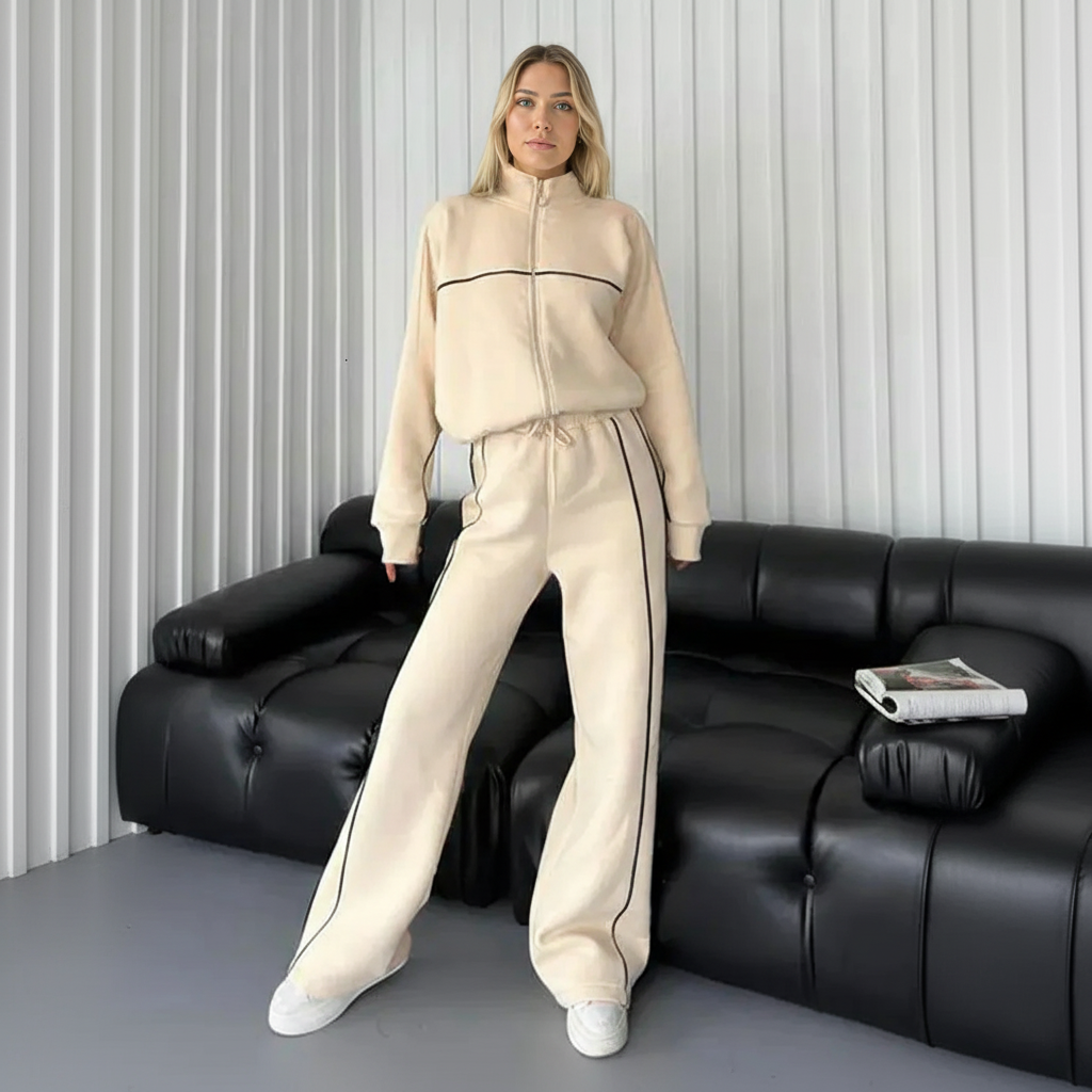 Zip Up Oversized Jogger Tracksuit Set - Image 1