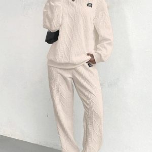 2 Piece Casual Sweatshirt And Comfy Pant Set - Image 2