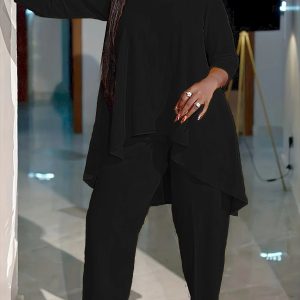 Long Sleeved Two Piece Loose Fit Outfit - Image 5