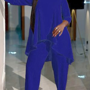 Long Sleeved Two Piece Loose Fit Outfit - Image 3