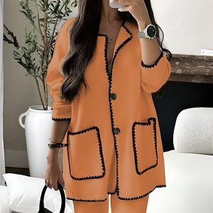 Long Sleeve Jacket And Pants Set - Image 3
