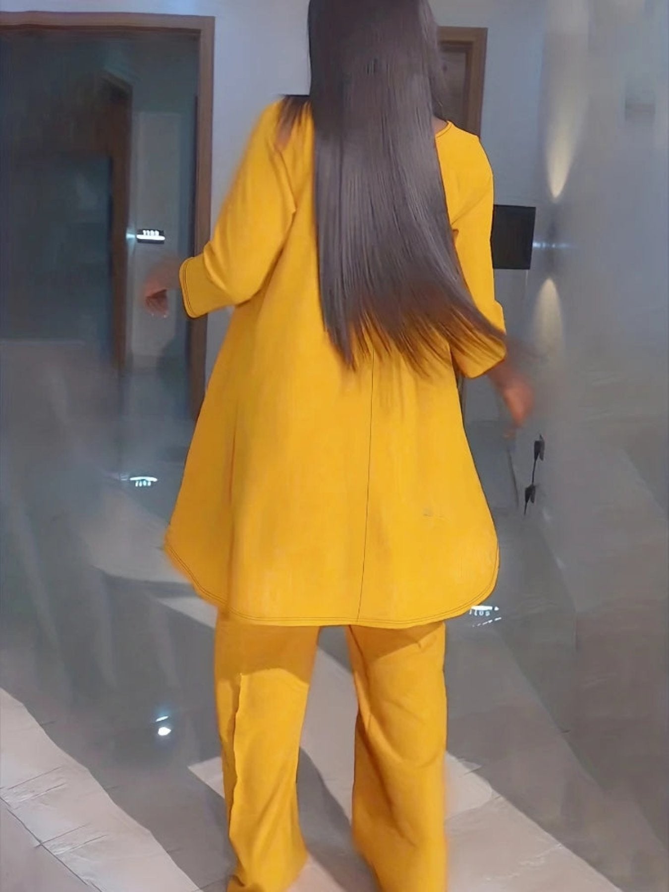 Long Sleeved Two Piece Loose Fit Outfit - Image 14