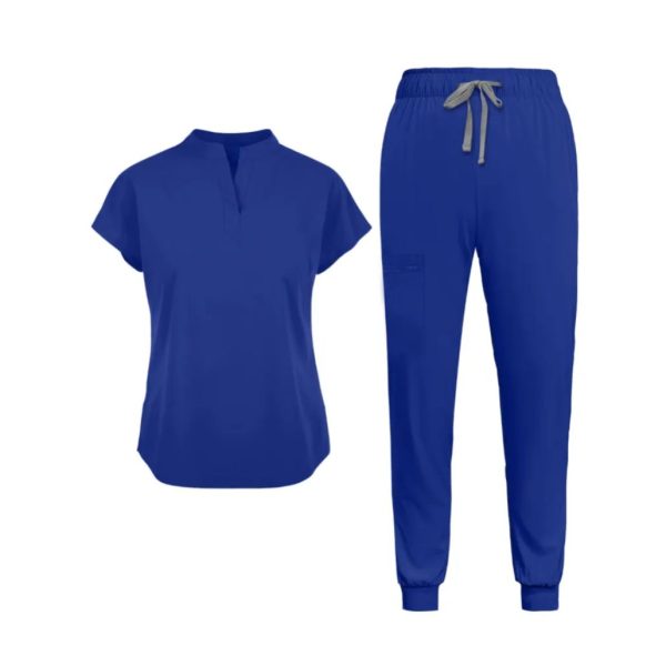 Mandarin Collared Tunic And Pants Scrub Set