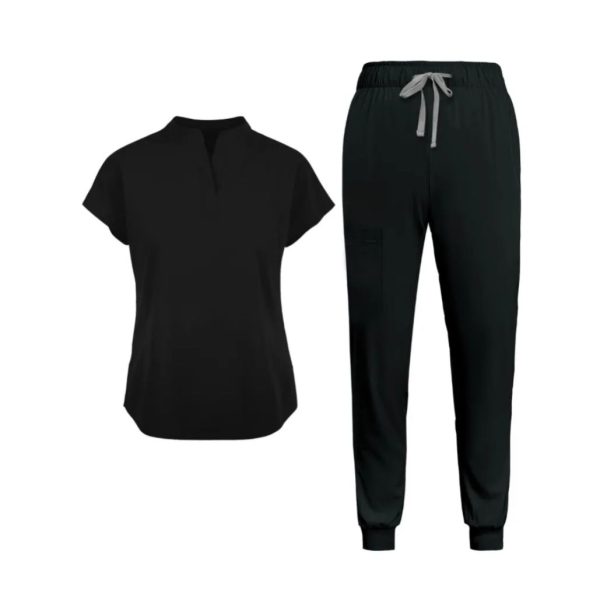 Mandarin Collared Tunic And Pants Scrub Set