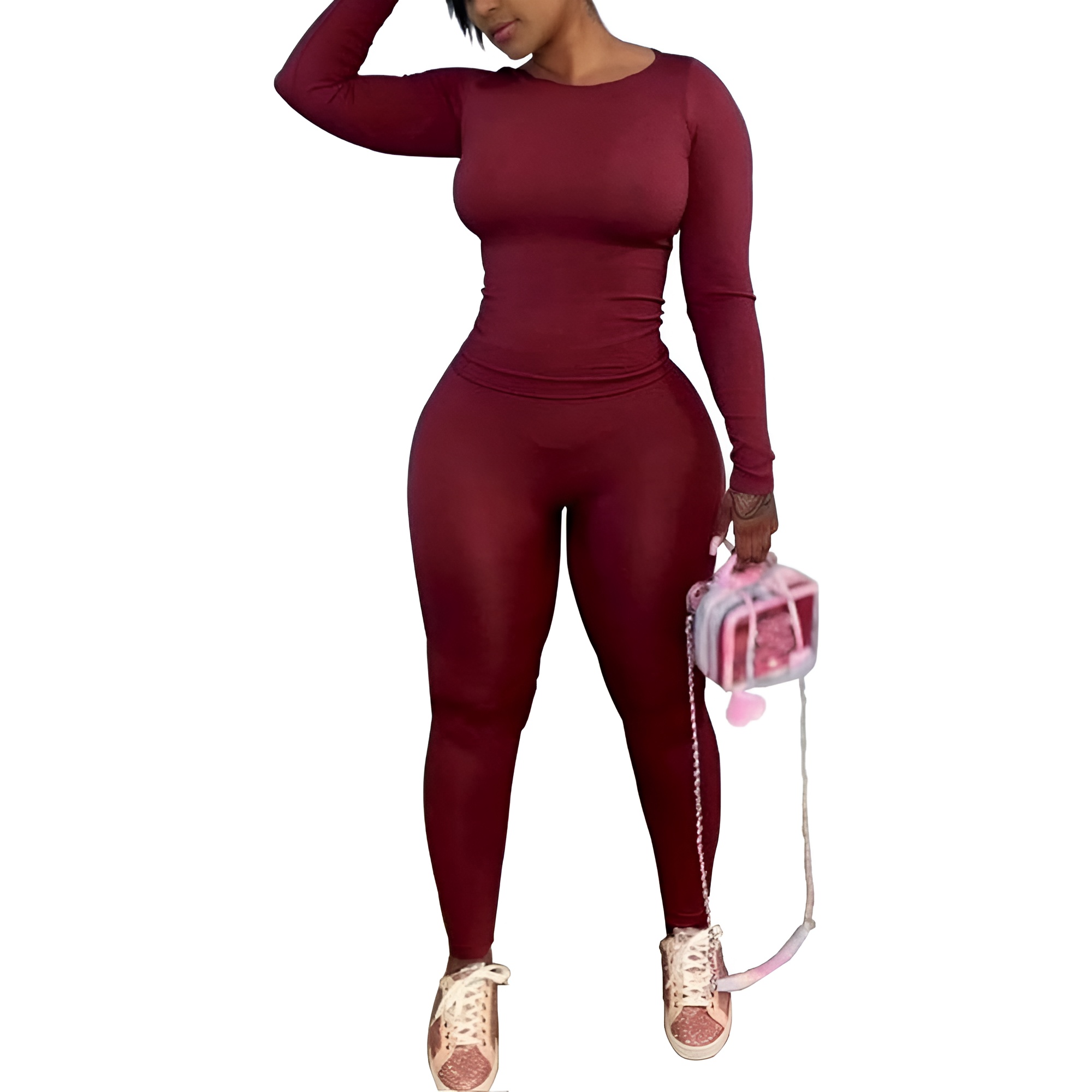 Two Piece Track Suits For Women With Long Sleeve Workout Top And Pants - Image 10