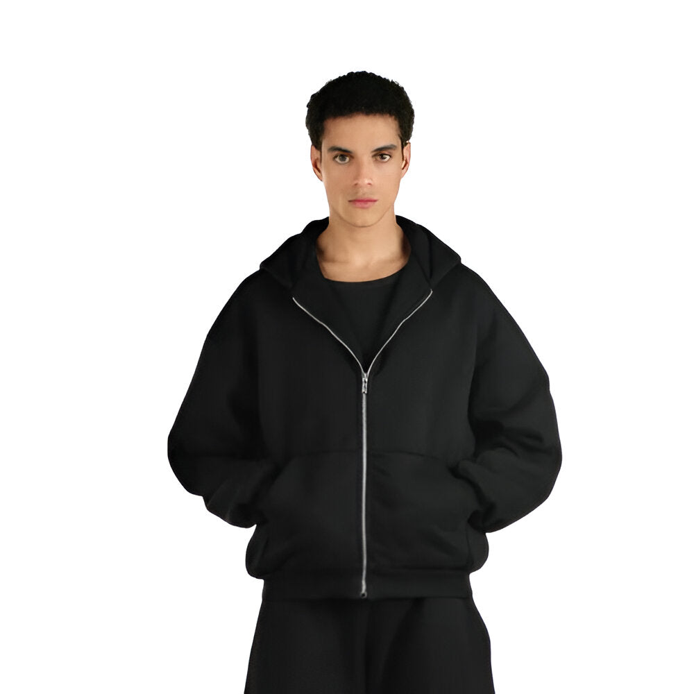 Zipper Hoodie And Sweatpants Set - Image 1