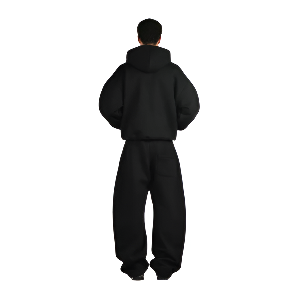 Zipper Hoodie And Sweatpants Set - Image 2