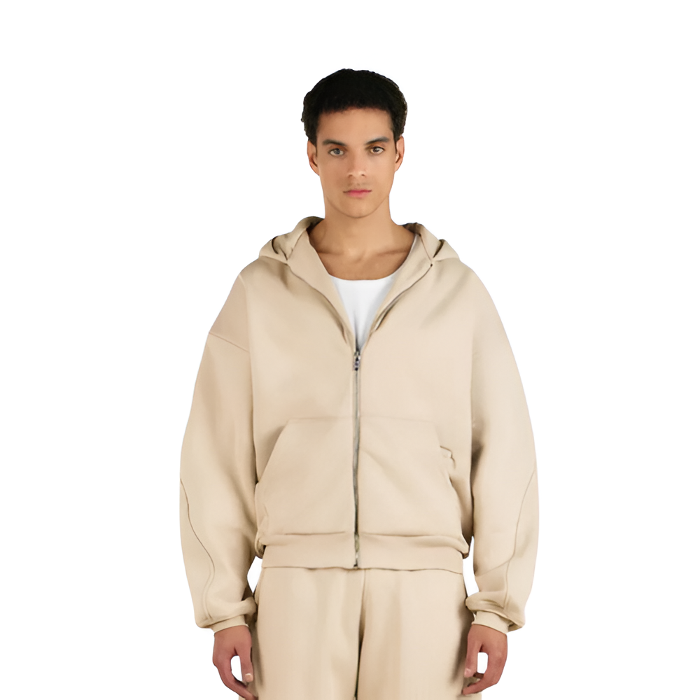 Zipper Hoodie And Sweatpants Set - Image 11