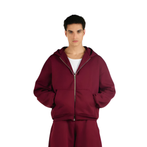 Zipper Hoodie And Sweatpants Set - Image 3