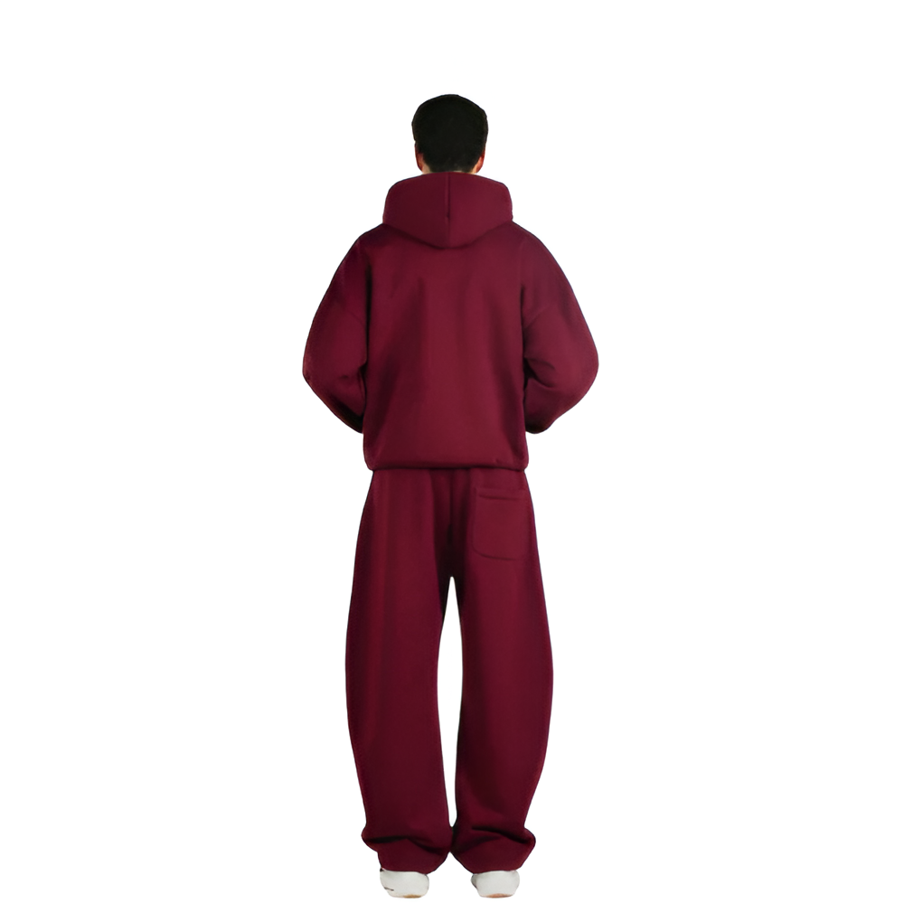 Zipper Hoodie And Sweatpants Set - Image 4