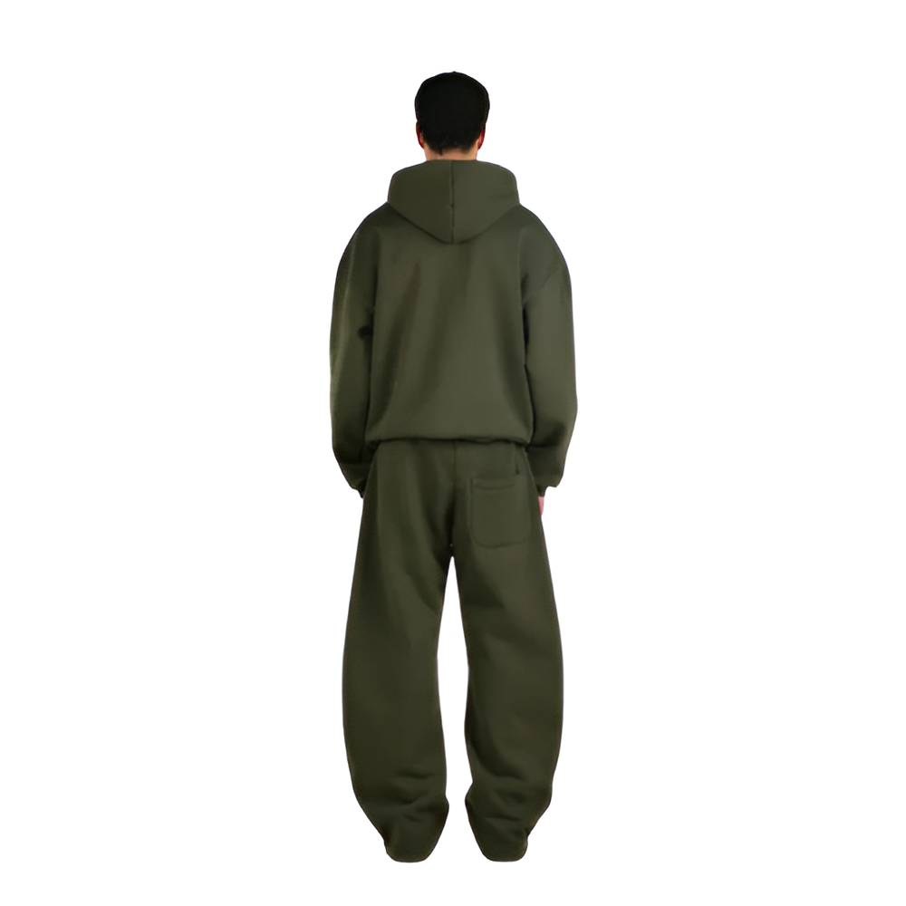 Zipper Hoodie And Sweatpants Set - Image 7