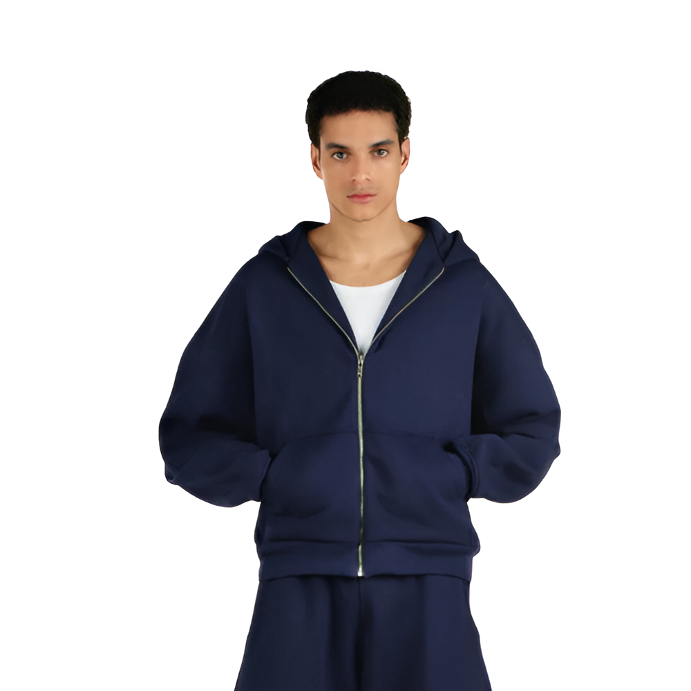 Zipper Hoodie And Sweatpants Set - Image 10
