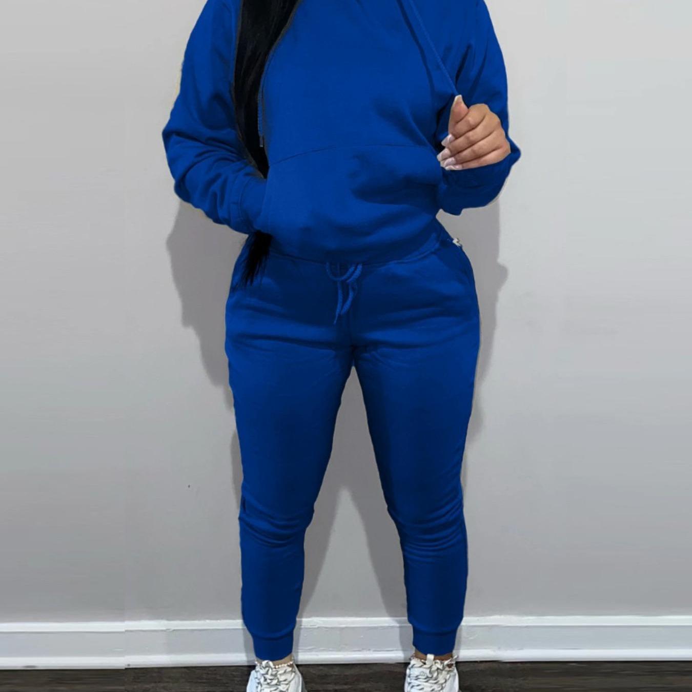 Casual Hoodie And Jogger Set For Women - Image 6