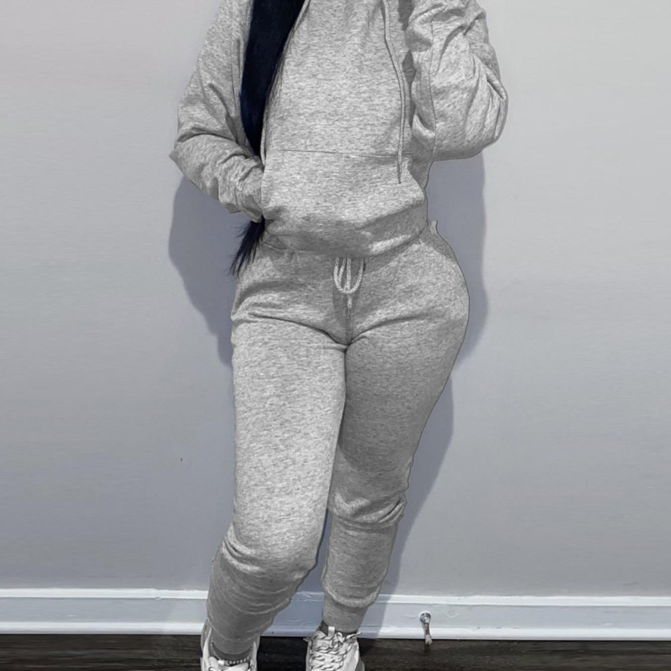Casual Hoodie And Jogger Set For Women - Image 4