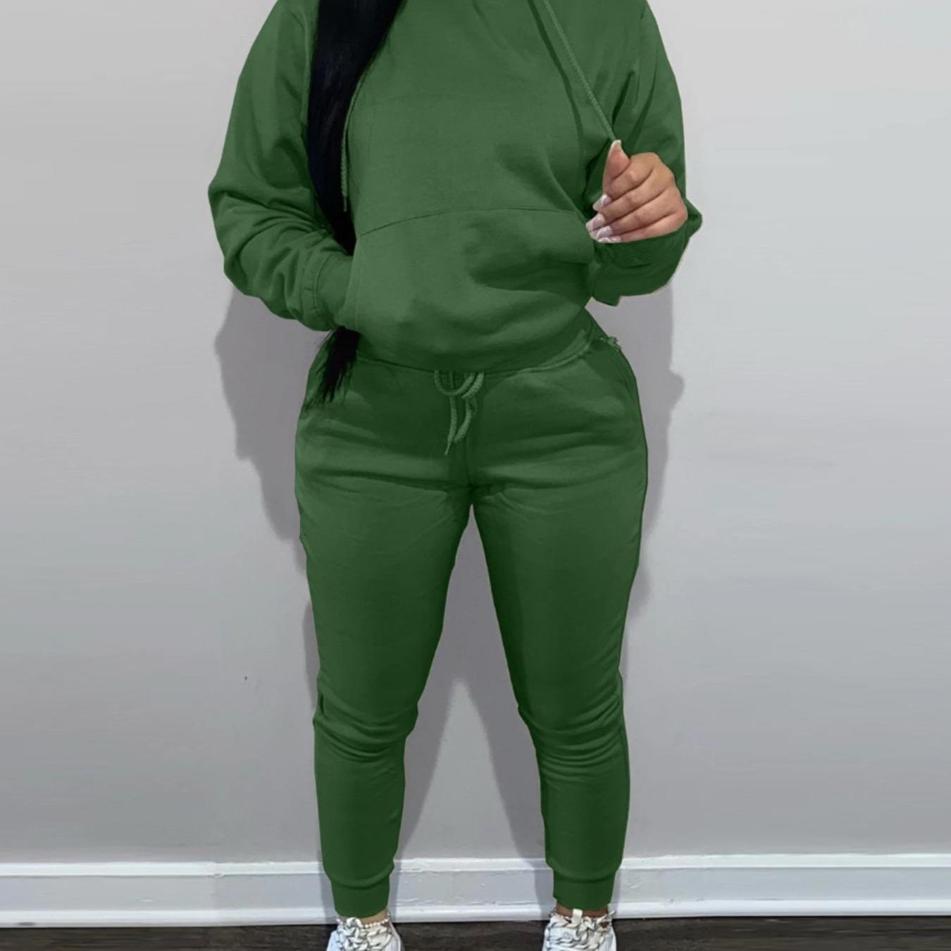 Casual Hoodie And Jogger Set For Women - Image 3