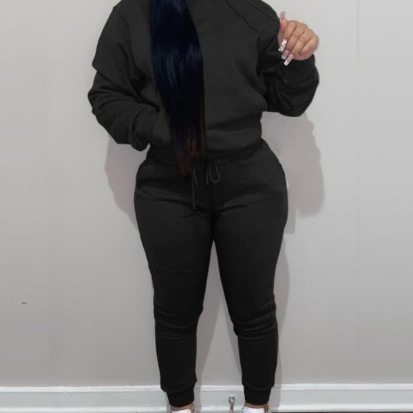Casual Hoodie And Jogger Set For Women